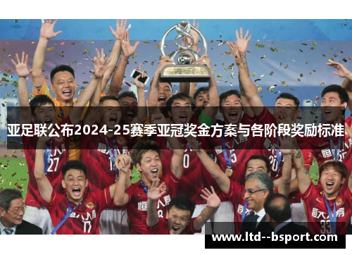 亚足联公布2024-25赛季亚冠奖金方案与各阶段奖励标准